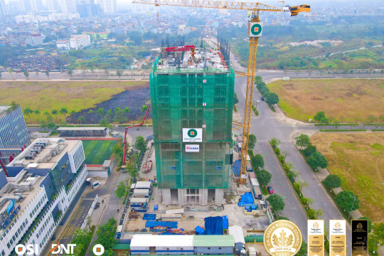 CẬP NHẬT TIẾN ĐỘ XÂY DỰNG DỰ ÁN TÒA NHÀ VĂN PHÒNG HẠNG A ORIENTAL SQUARE ĐƯỢC PHÁT TRIỂN BỞI OSI HOLDINGS ngày 24/01/202